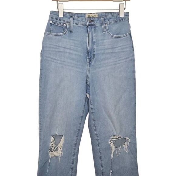 Madewell Curvy Perfect Vintage Straight Jeans Size 28 Distressed - Picture 2 of 7